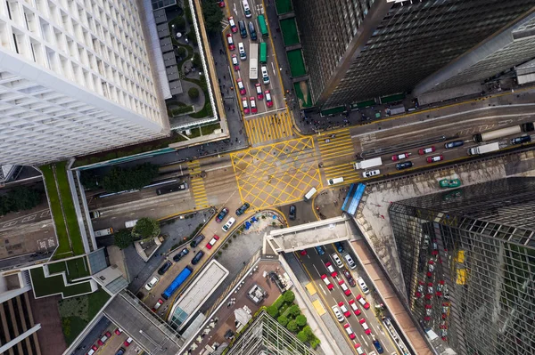 Central Hong Kong Noviembre 2018 Vista Aérea Del Distrito Financiero — Foto de Stock