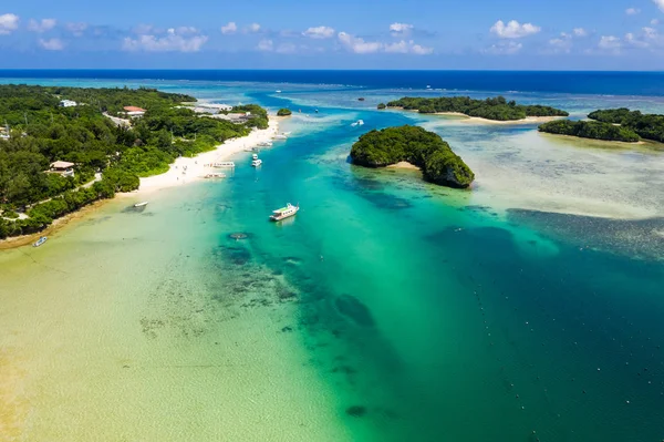 Luftaufnahme Der Tropischen Lagune Der Insel Ishigaki — Stockfoto