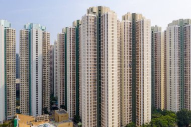 Tin Shui Wai, Hong Kong, 26 Ağustos 2018: - Hong Kong yerleşim bölgesi 