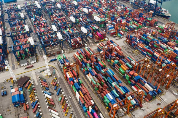 Kwai Tsing Hong Kong October 2018 Cargo Container Port Hong — стоковое фото