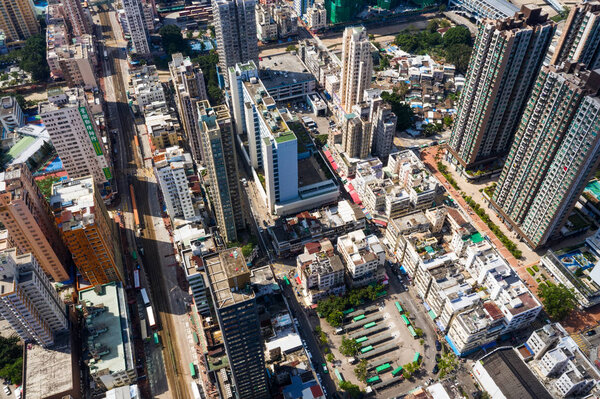 Yuen Long, Hong Kong, 21 October 2018:- Hong Kong residential district