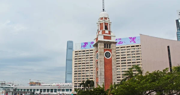 Tsim Sha Tsui Hong Kong November 2018 Hong Kong Clock — стоковое фото