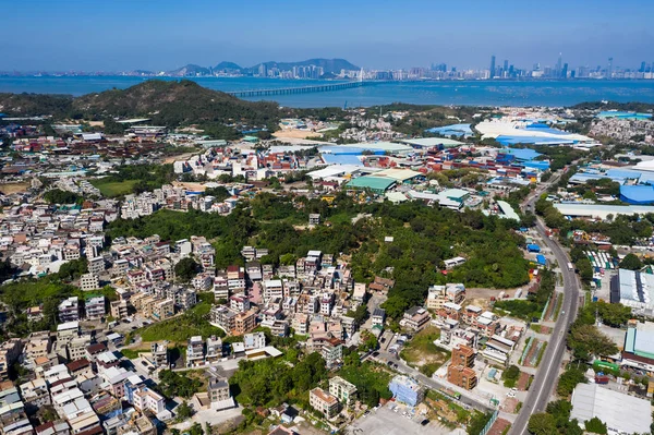 Tin Shui Wai 2018年11月06日 住宅建築と香港の田舎 — ストック写真