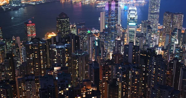 Victoria Peak Hongkong November 2018 Hongkong Stadt Bei Nacht — Stockfoto