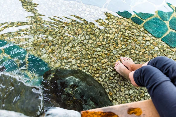 Vrouw Met Onsen Japan — Stockfoto