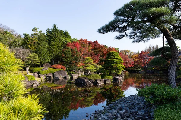 Jardín Japonés Con Otoño — Foto de Stock