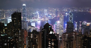 Victoria peak, Hong Kong 09 Kasım 2018:-Hong Kong şehir