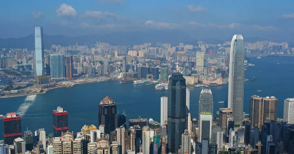 香港维多利亚山顶 2018年11月7日 香港天际线 — 图库照片