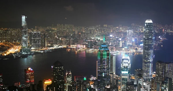 Victoria Peak Hong Kong November 2018 Hongkong Natten – stockfoto