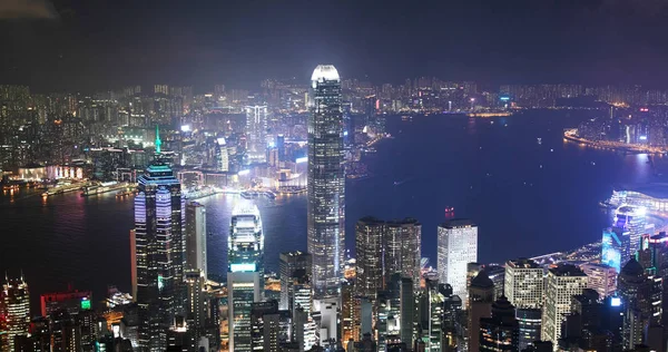 Victoria Peak Hong Kong November 2018 Hong Kong City Night — Stock Photo, Image