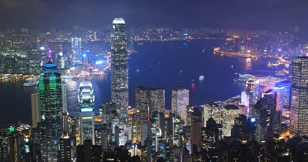Victoria Peak Hong Kong Noviembre 2018 Hong Kong Skyline Night — Foto de Stock