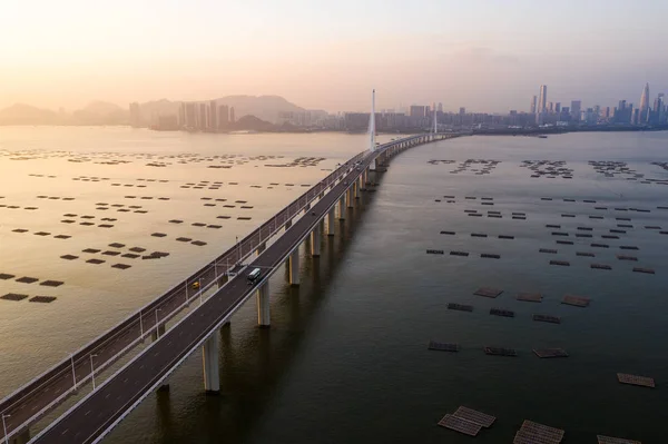 Hong Kong Oktober 2018 Shenzhen Bay Bridge — Stockfoto