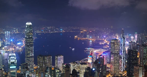Victoria Peak Hong Kong Listopad 2018 Město Hong Kong Noci — Stock fotografie
