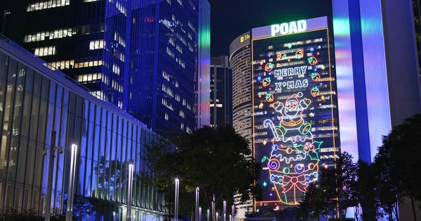 Central Hong Kong Dezembro 2018 Cidade Hong Kong Com Decoração — Fotografia de Stock