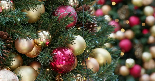 Hermosa Decoración Del Árbol Navidad — Foto de Stock