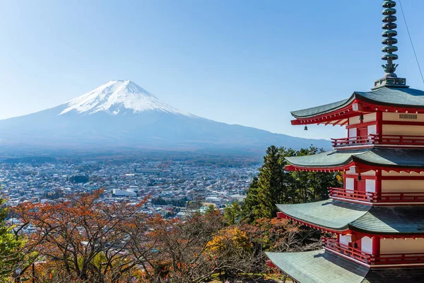Fuji Con Pagoda Chureito Otoño — Foto de Stock