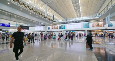 Chek lap kok, Hong Kong - 24 Kasım 2018: Hong Kong uluslararası havaalanı 