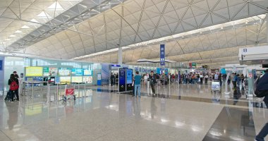 Chek lap kok, Hong Kong - 24 Kasım 2018: Hong Kong uluslararası havaalanı 
