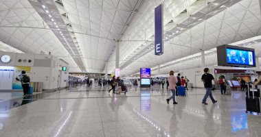 Chek lap kok, Hong Kong - 24 Kasım 2018: Hong Kong uluslararası havaalanı 