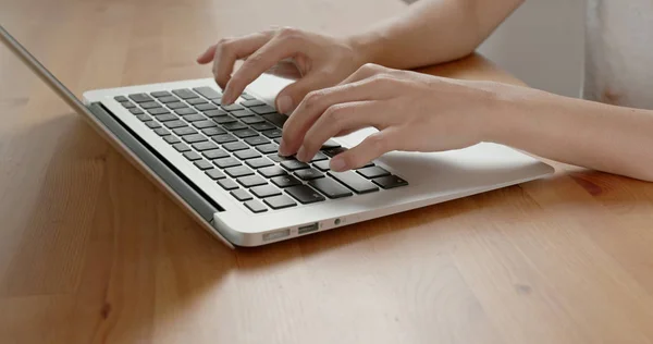 Woman work on notebook computer