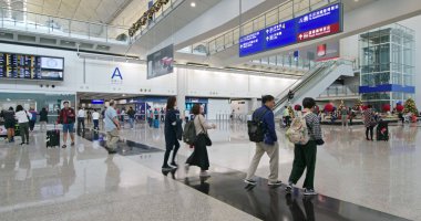 Chek lap kok, Hong Kong - 24 Kasım 2018: Hong Kong uluslararası havaalanı 