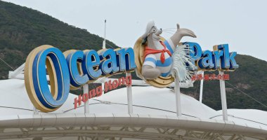 Ap Lei Chau, Hong Kong - 10 Aralık 2018: Hong Kong okyanus parkı