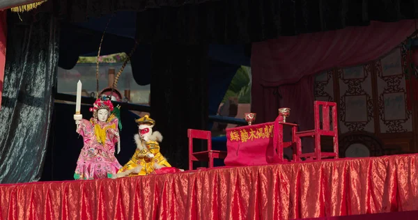 Tuen Mun Hong Kong Dicembre 2018 Tradizionale Spettacolo Marionette Hong — Foto Stock