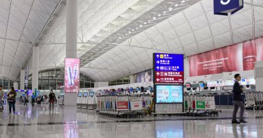 Chek lap kok, Hong Kong - 24 Kasım 2018: Hong Kong uluslararası havaalanı 
