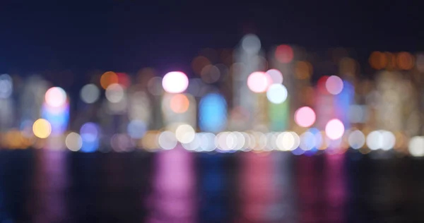 Боке Ночного Вида Города — стоковое фото