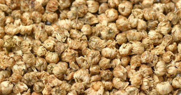 Stapel Trockener Chrysanthemen Aus Nächster Nähe — Stockfoto