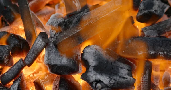 Charcoal Bbq Fire Closeup — Stock Photo, Image