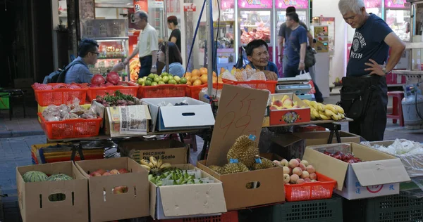 Taipei City Taiwan Diciembre 2018 Mercado Callejero Que Vende Fruta —  Fotos de Stock