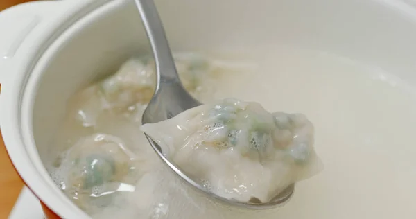 Cook Meat Dumplings Closeup — Stock Photo, Image