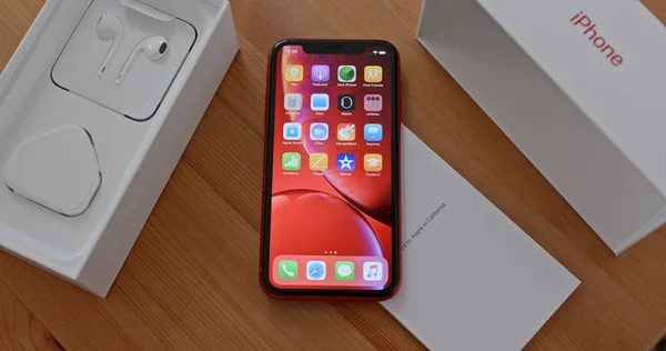 Гонконг Гонконг Января 2019 Года Iphone — стоковое фото