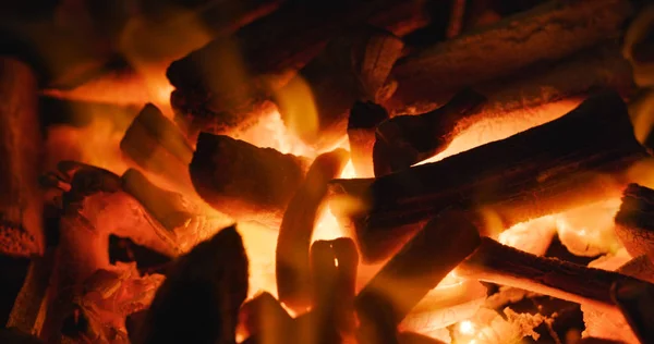 Charcoal Fire Flame Bbq Time — Stock Photo, Image