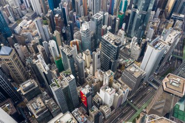Merkez, Hong Kong - 01 Kasım, 2018: Hong Kong şehrinin havası