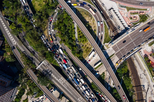 香港红十二月 2018年11月7日 香港城市交通 — 图库照片