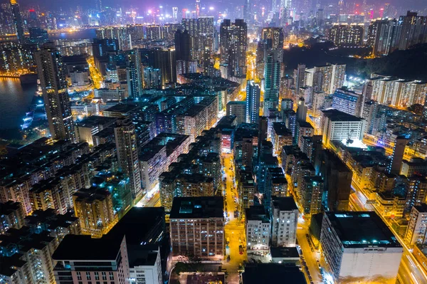 Kwa Wan Hong Kong Gennaio 2019 Vista Dall Alto Del — Foto Stock