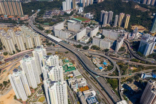 Kai Tak Hong Kong Enero 2019 Vista Superior Del Distrito — Foto de Stock