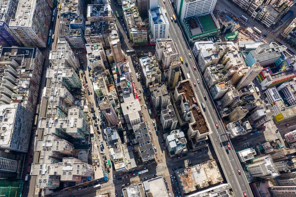 Kwa Wan Hong Kong Noviembre 2018 Vista Aérea Ciudad Hong — Foto de Stock