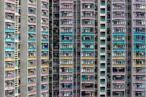 Buitenkant Van Flatgebouw Hong Kong — Stockfoto