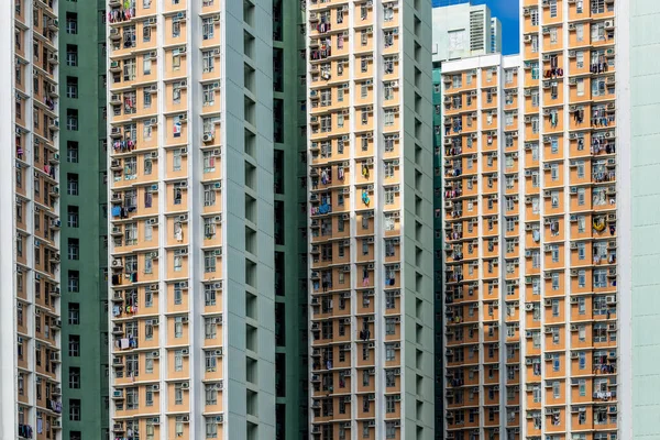 Außenseite Eines Wohnhauses Hongkong — Stockfoto