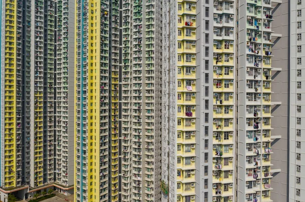 Außenseite Eines Wohnhauses Hongkong — Stockfoto