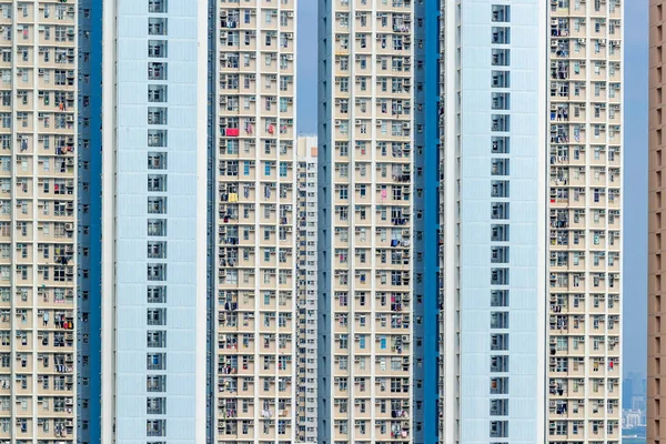 Εξωτερικό Πολυκατοικίας Στο Χονγκ Κονγκ — Φωτογραφία Αρχείου