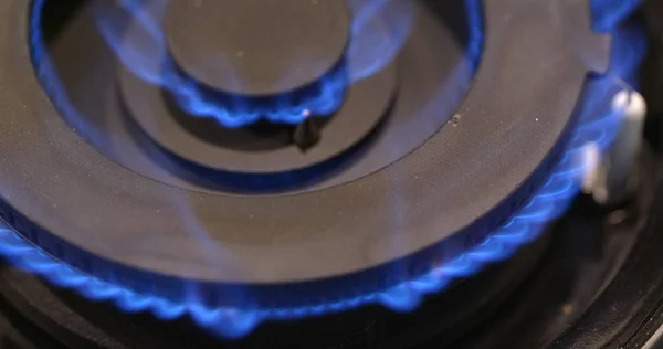 Gas Burning Kitchen Gas Stove — Stock Photo, Image