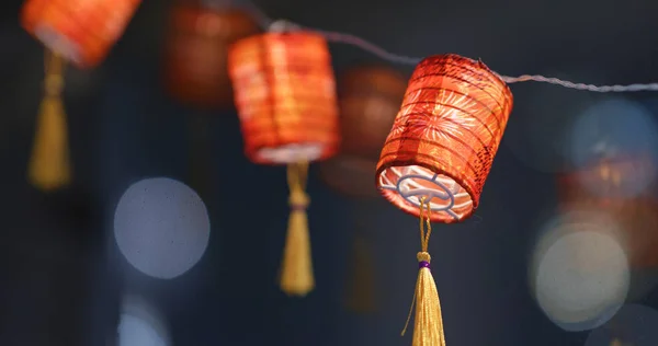 Red Lanterns Hanging Home — Stock Photo, Image