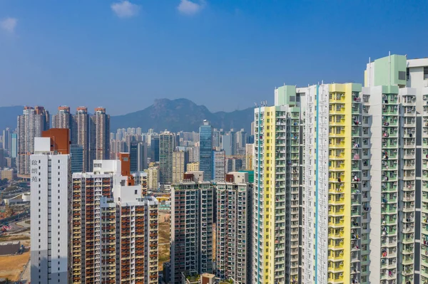 Kai Tak Hongkong Januari 2019 Bovenaanzicht Van Stad Hong Kong — Stockfoto