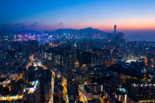 Kwa Wan Hong Kong Gennaio 2019 Vista Dall Alto Della — Foto Stock