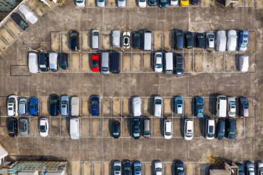 Otoparkın üst görüntüsü