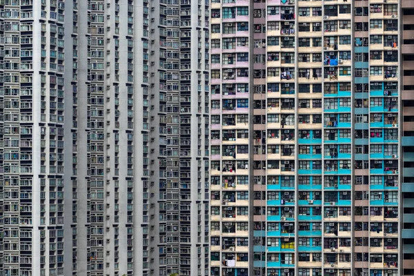 Buitenkant Van Flatgebouw Hong Kong — Stockfoto
